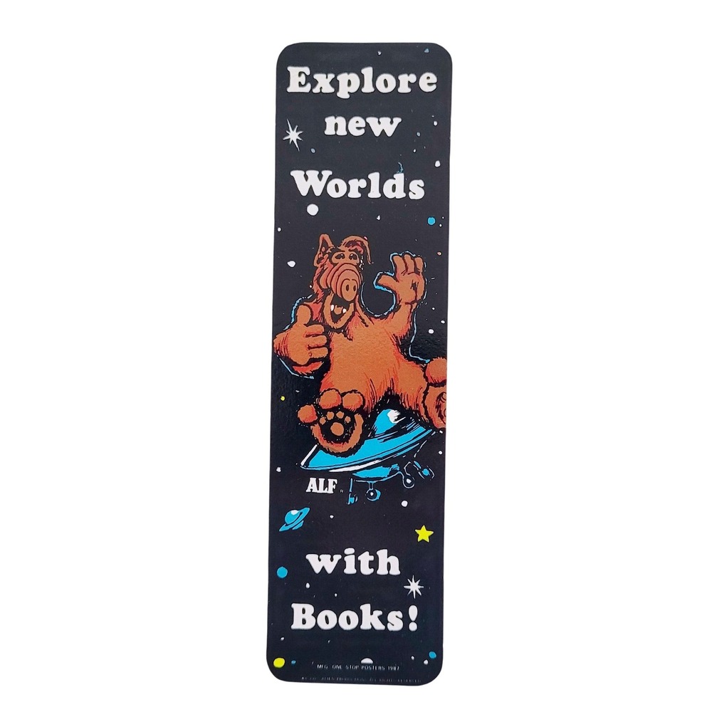 Vintage 80s Alf Bookmark explore worlds books alien space 1987 One Stop Posters